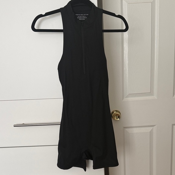 White Fox Boutique Pants - White Fox Boutique Black Sleeveless Zip-Front Jumpsuit Romper